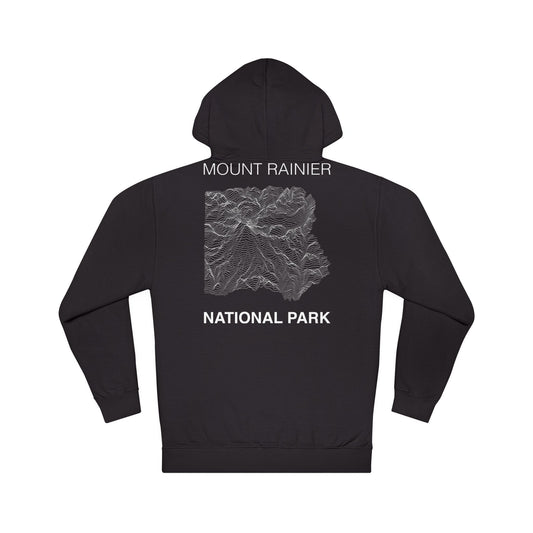 Mount Rainier National Park Hoodie - Lines