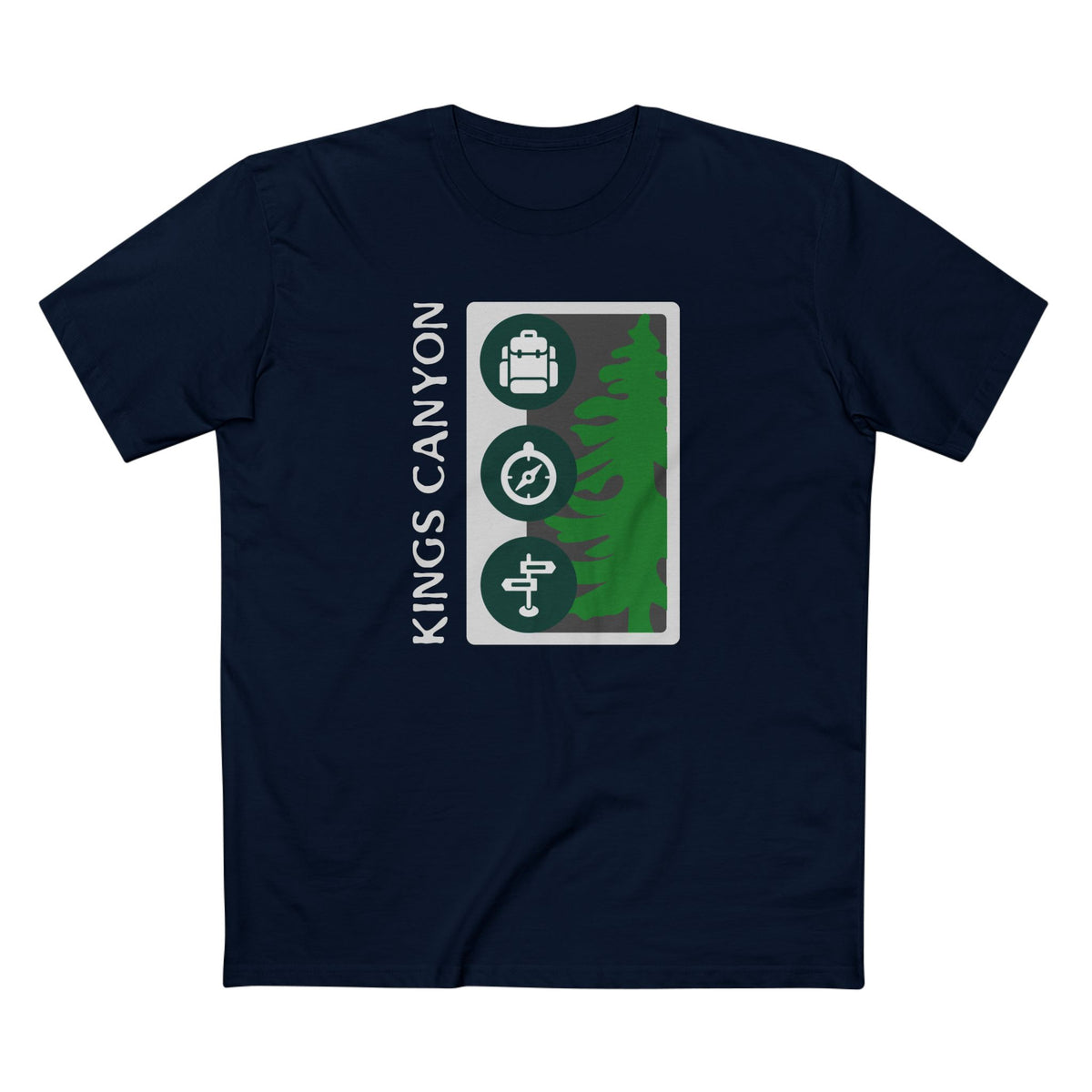 Kings Canyon National Park T-Shirt Tree Graphic in Navy