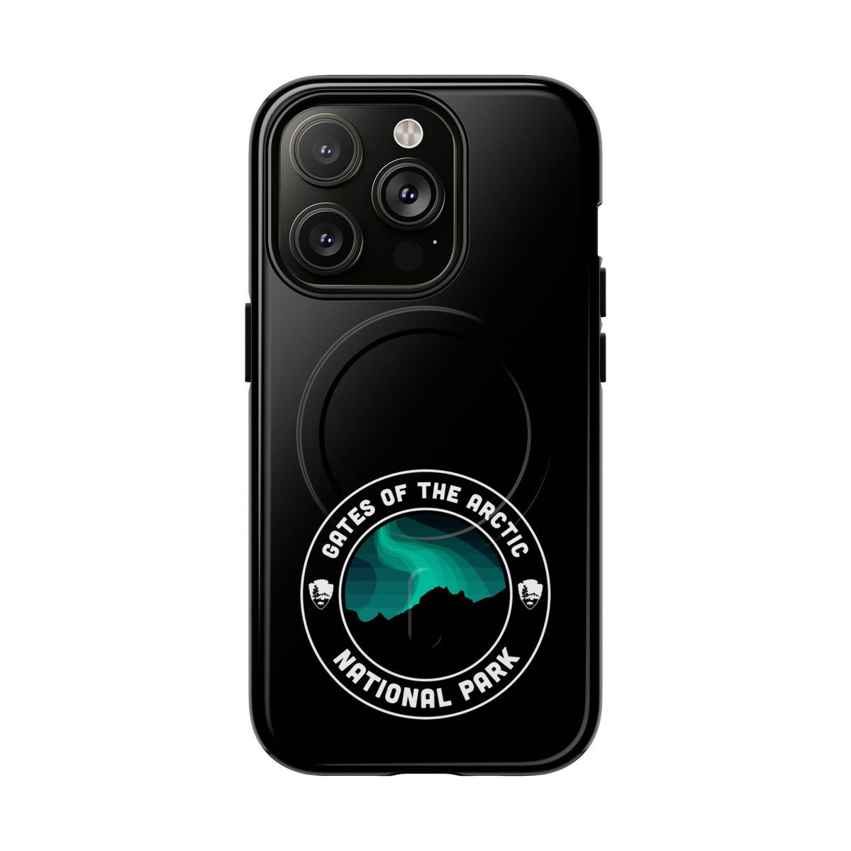 Gates of the Arctic National Park iPhone Case with MagSafe - Round Emblem Design