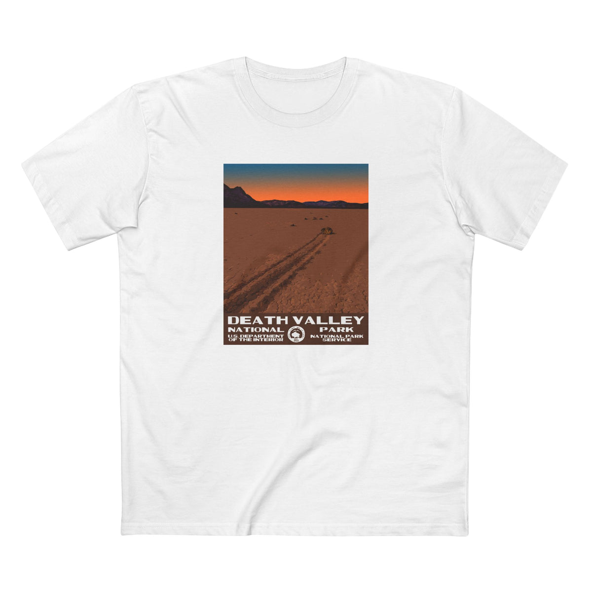 Death Valley National Park T-Shirt - Racetrack Playa in White