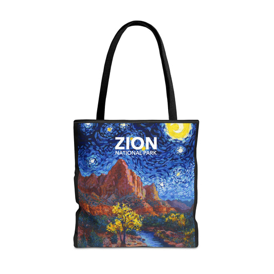 Zion National Park Tote Bag - The Starry Night Large
