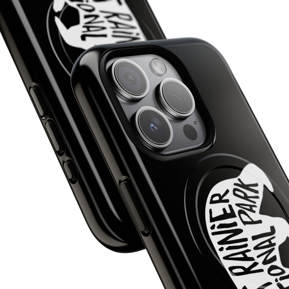 Mount Rainier National Park iPhone Case with MagSafe - Black Bear Design
