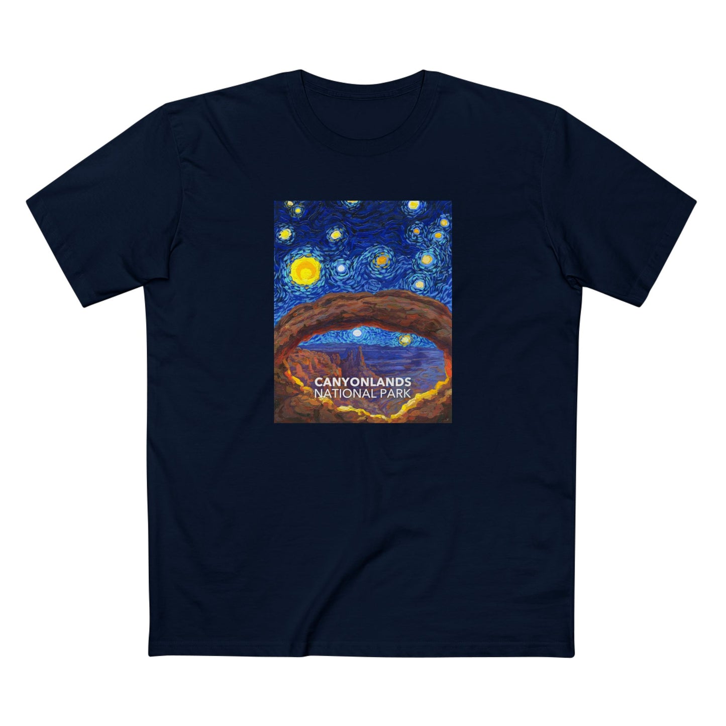 Canyonlands National Park T-Shirt - The Starry Night in Navy