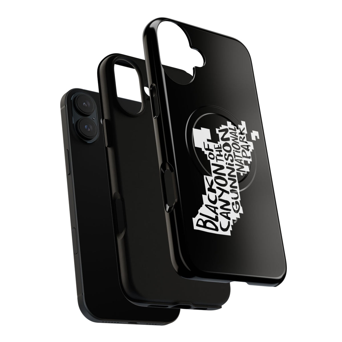 Black Canyon of the Gunnison National Park iPhone Case with MagSafe - Map Design