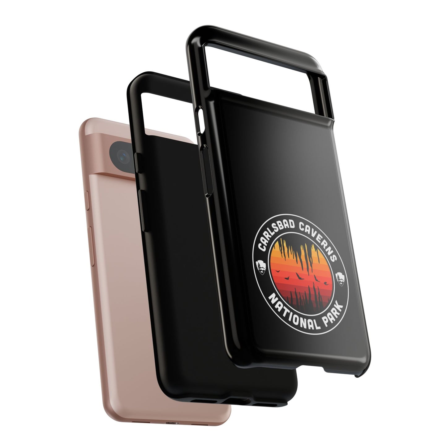 Carlsbad Caverns National Park Phone Case - Orange Round Emblem Design