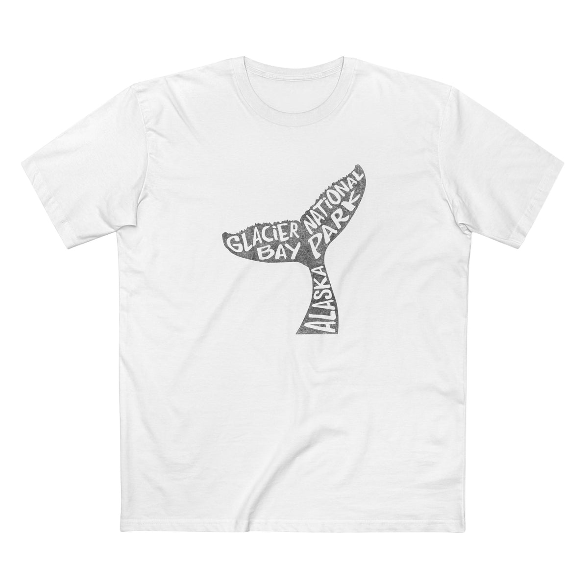Glacier Bay National Park T-Shirt - Humpback Whale Tail in White
