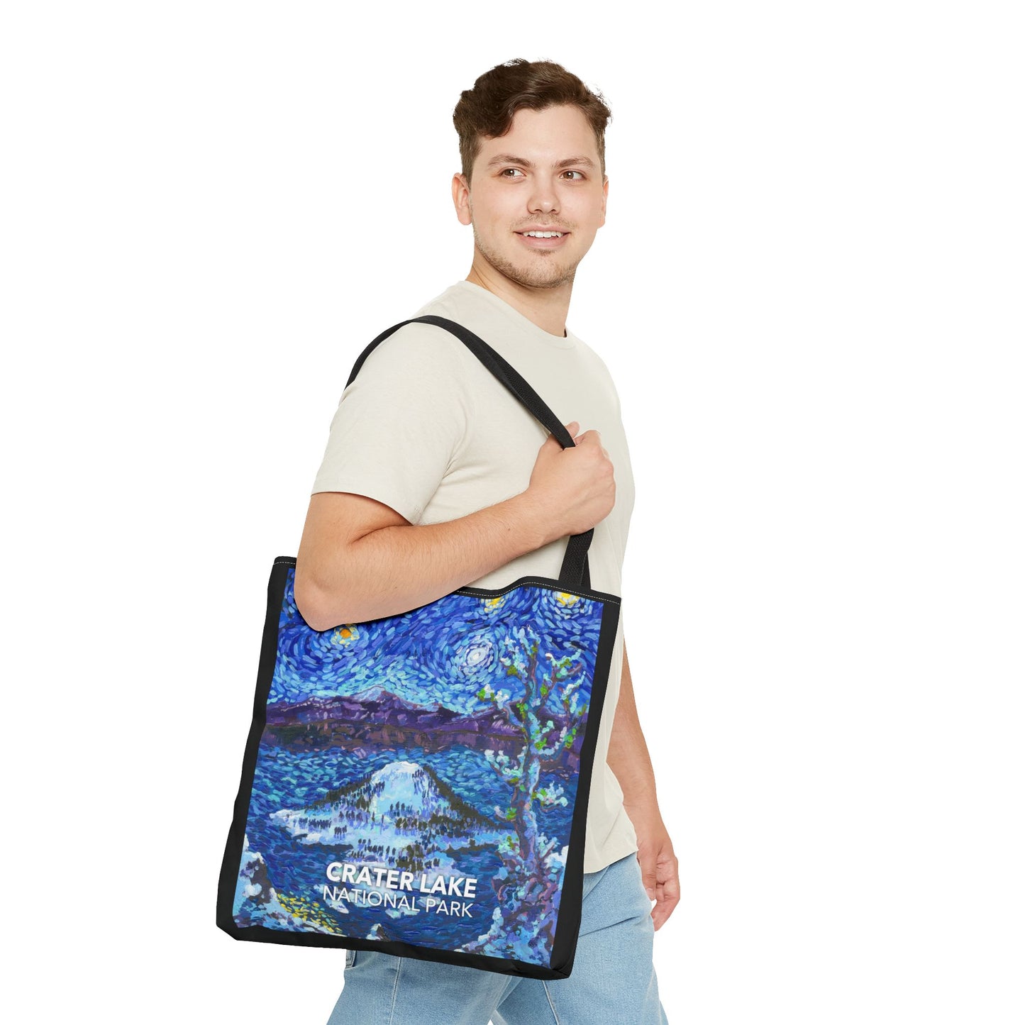 Crater Lake National Park Tote Bag - Starry Night Large