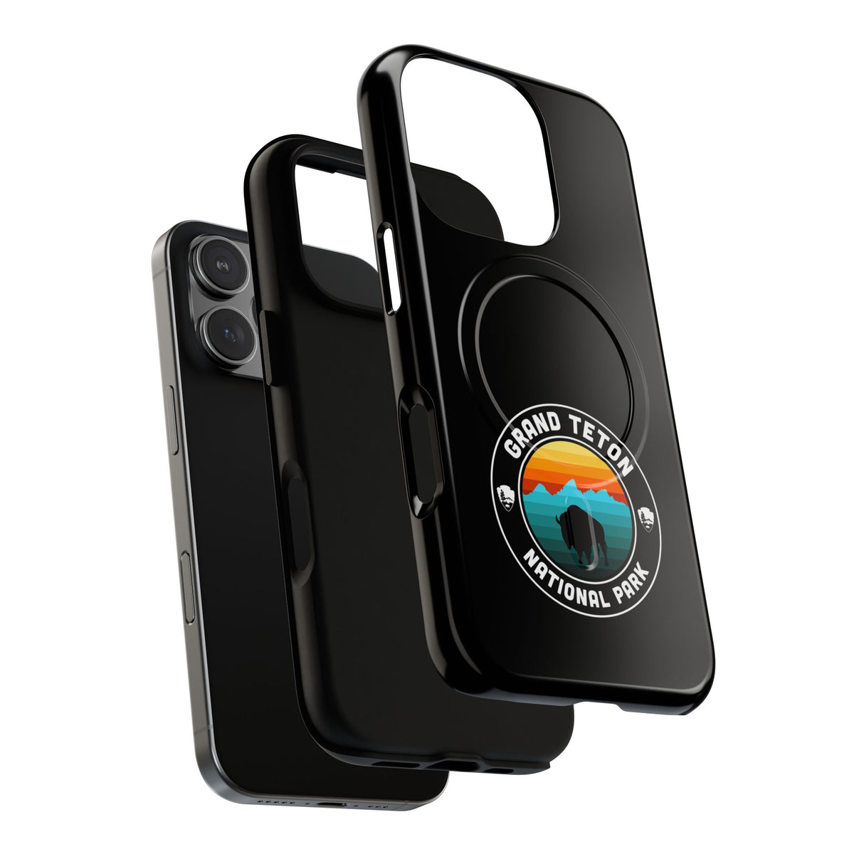 Grand Teton National Park iPhone Case with MagSafe - Round Emblem Design