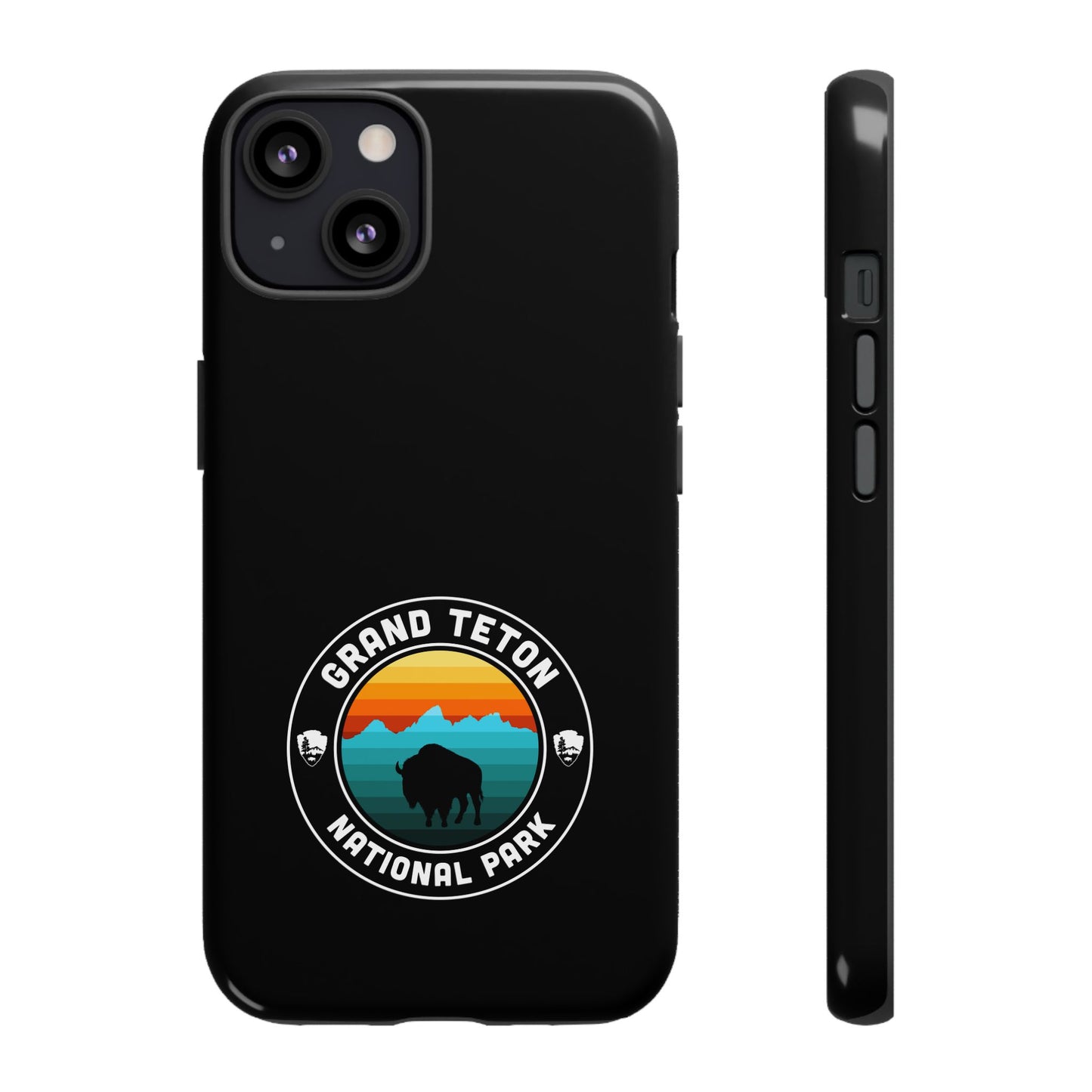 Grand Teton National Park Phone Case - Round Emblem Design
