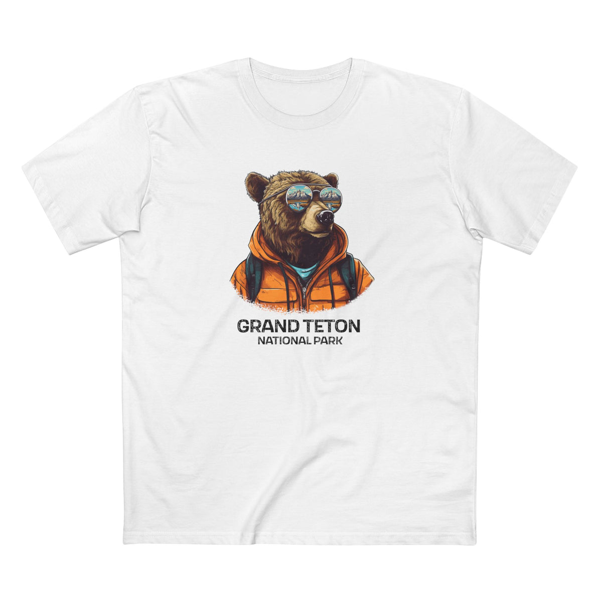 Grand Teton National Park T-Shirt - Grizzly Bear in White