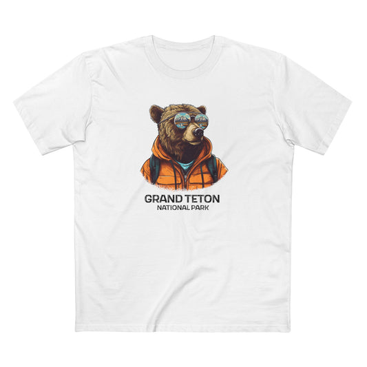 Grand Teton National Park T-Shirt - Grizzly Bear in White