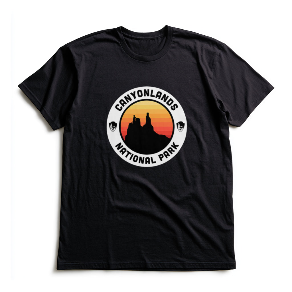 Canyonlands National Park - Round Badge Design in Black