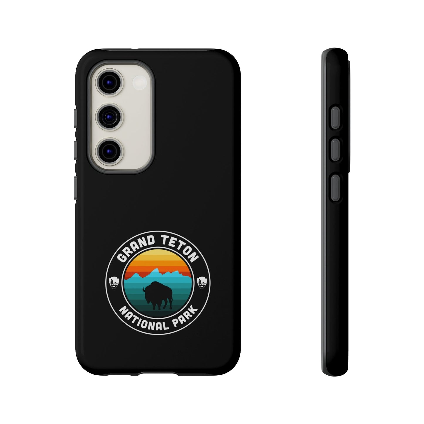 Grand Teton National Park Phone Case - Round Emblem Design