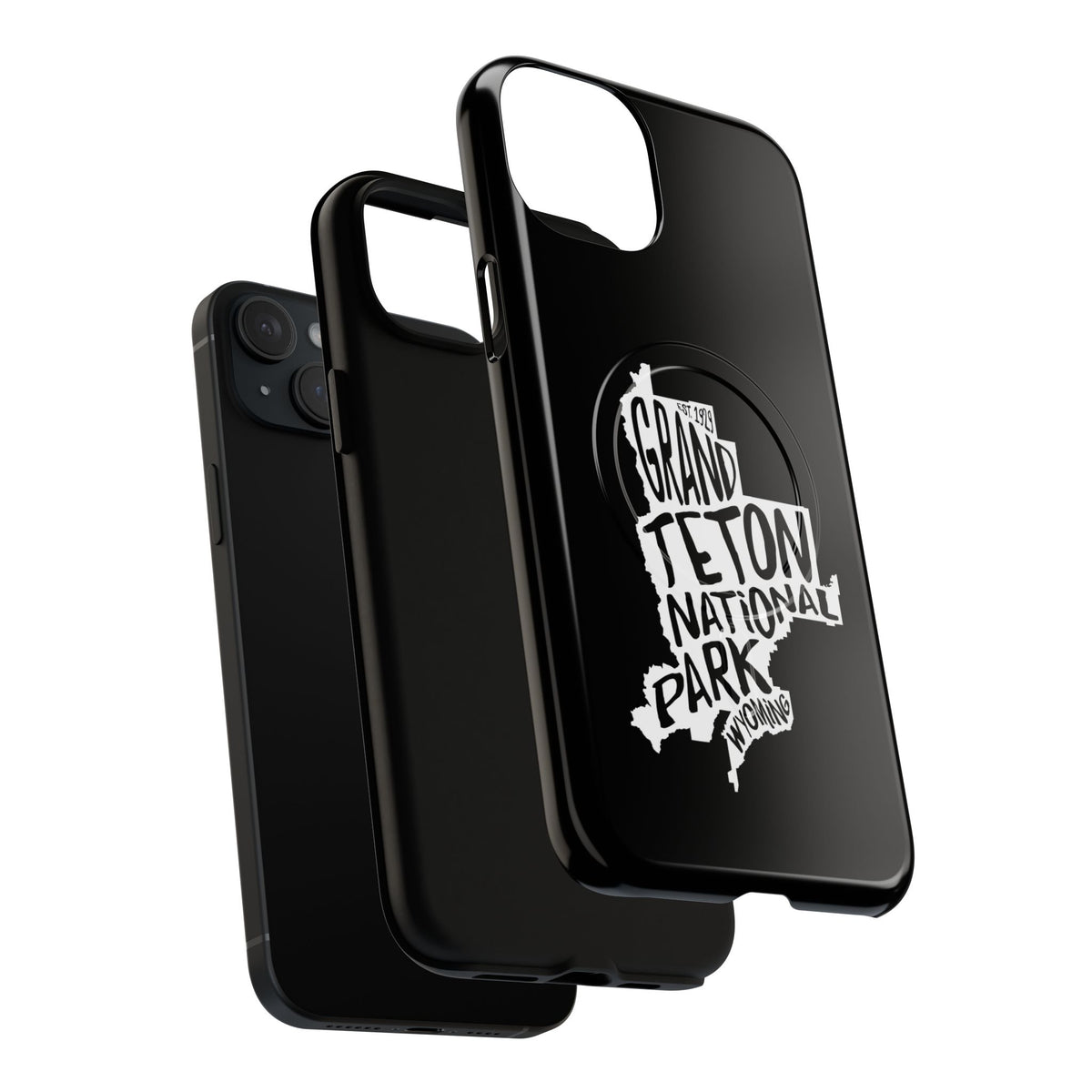 Grand Teton National Park iPhone Case with MagSafe - Map Design