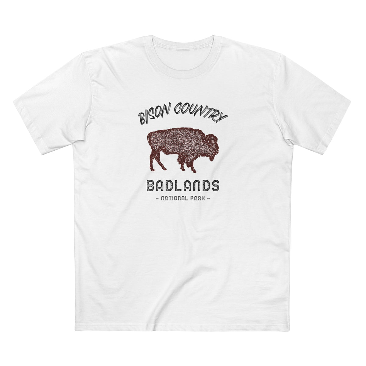 Badlands National Park T-Shirt - Bison Country in White