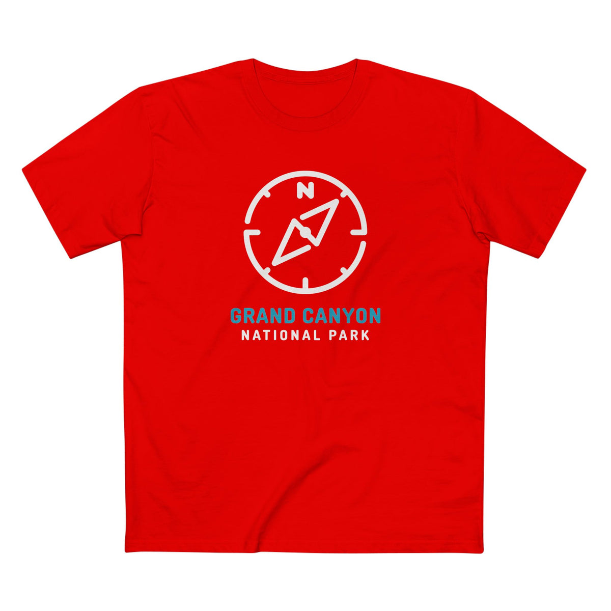 Grand Canyon National Park T-Shirt Compass Design in Red