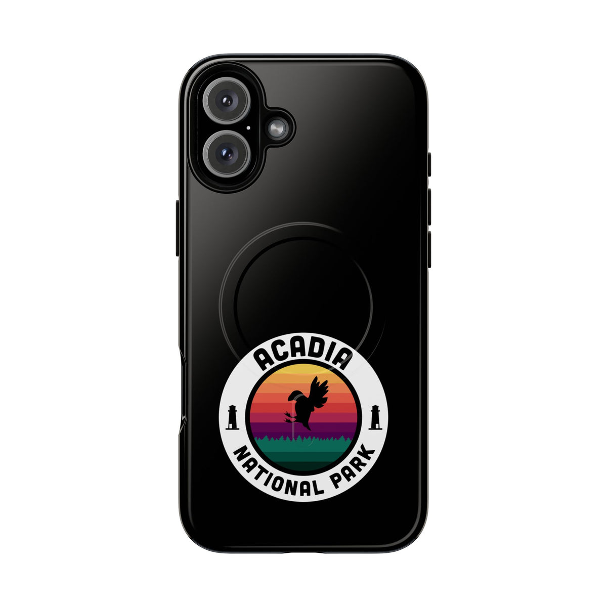 Acadia National Park iPhone Case with MagSafe - Round Emblem Design