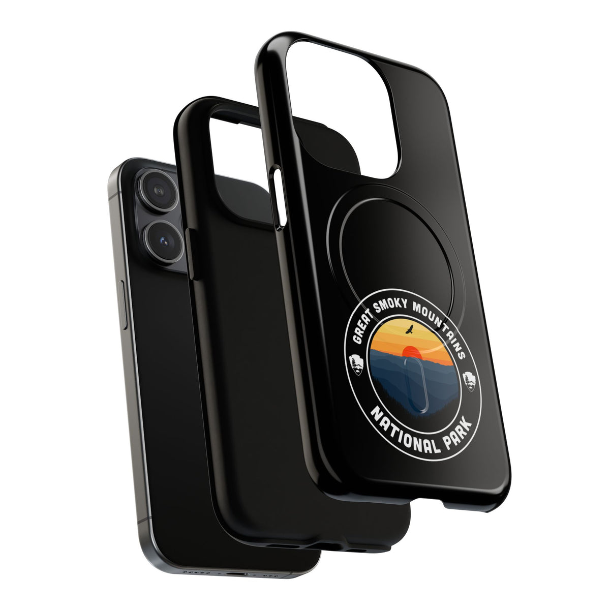 Great Smoky Mountains National Park iPhone Case with MagSafe - Round Emblem Design