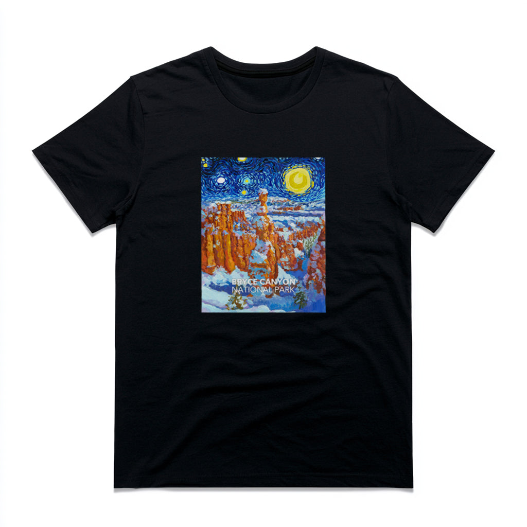 Bryce Canyon National Park T-Shirt - The Starry Night in Black