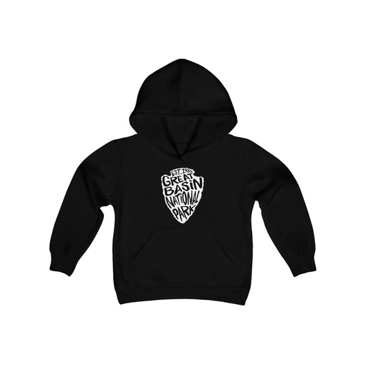 Great Basin National Park Kids Hoodie - Arrowhead Chunky Text