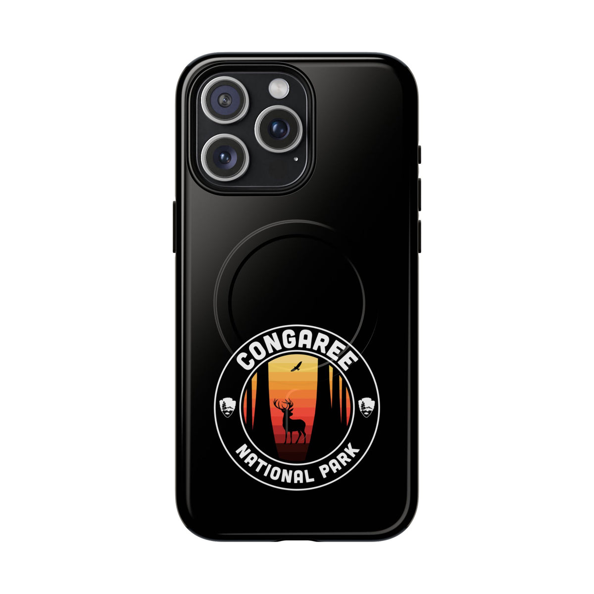 Congaree National Park iPhone Case with MagSafe - Round Emblem Design