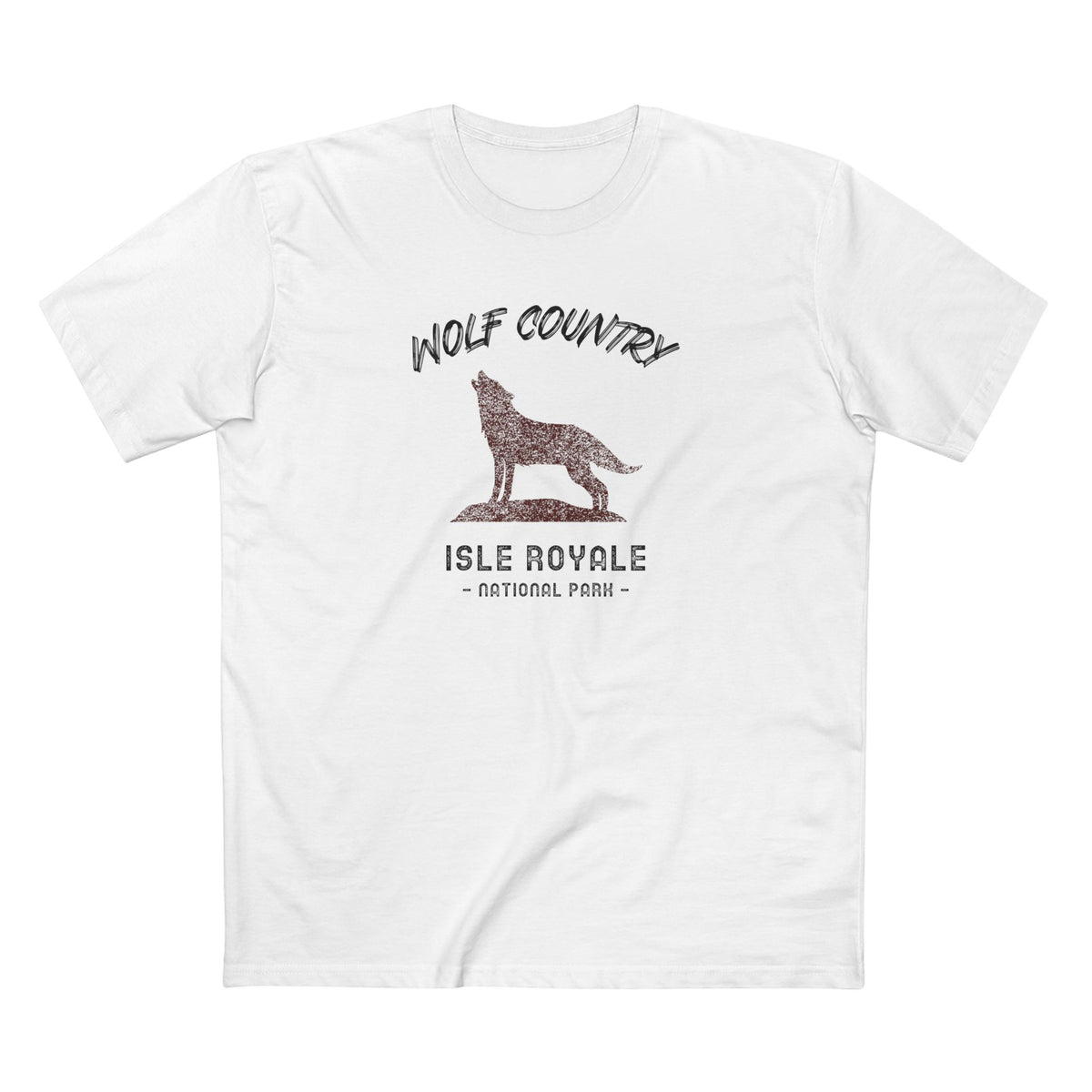 Isle Royale National Park T-Shirt - Wolf Country in White