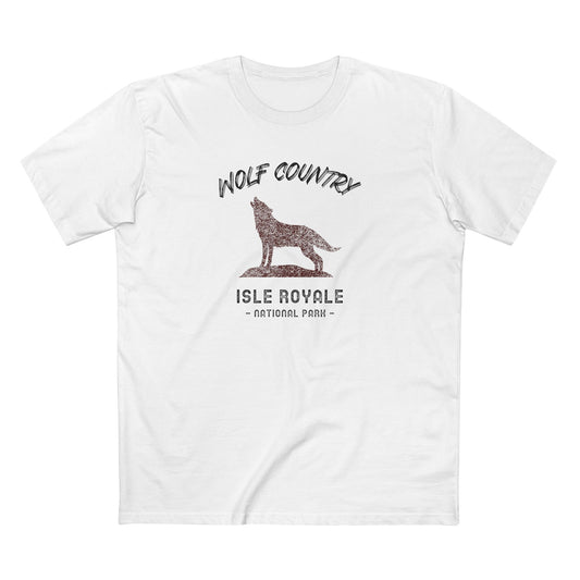 Isle Royale National Park T-Shirt - Wolf Country in White