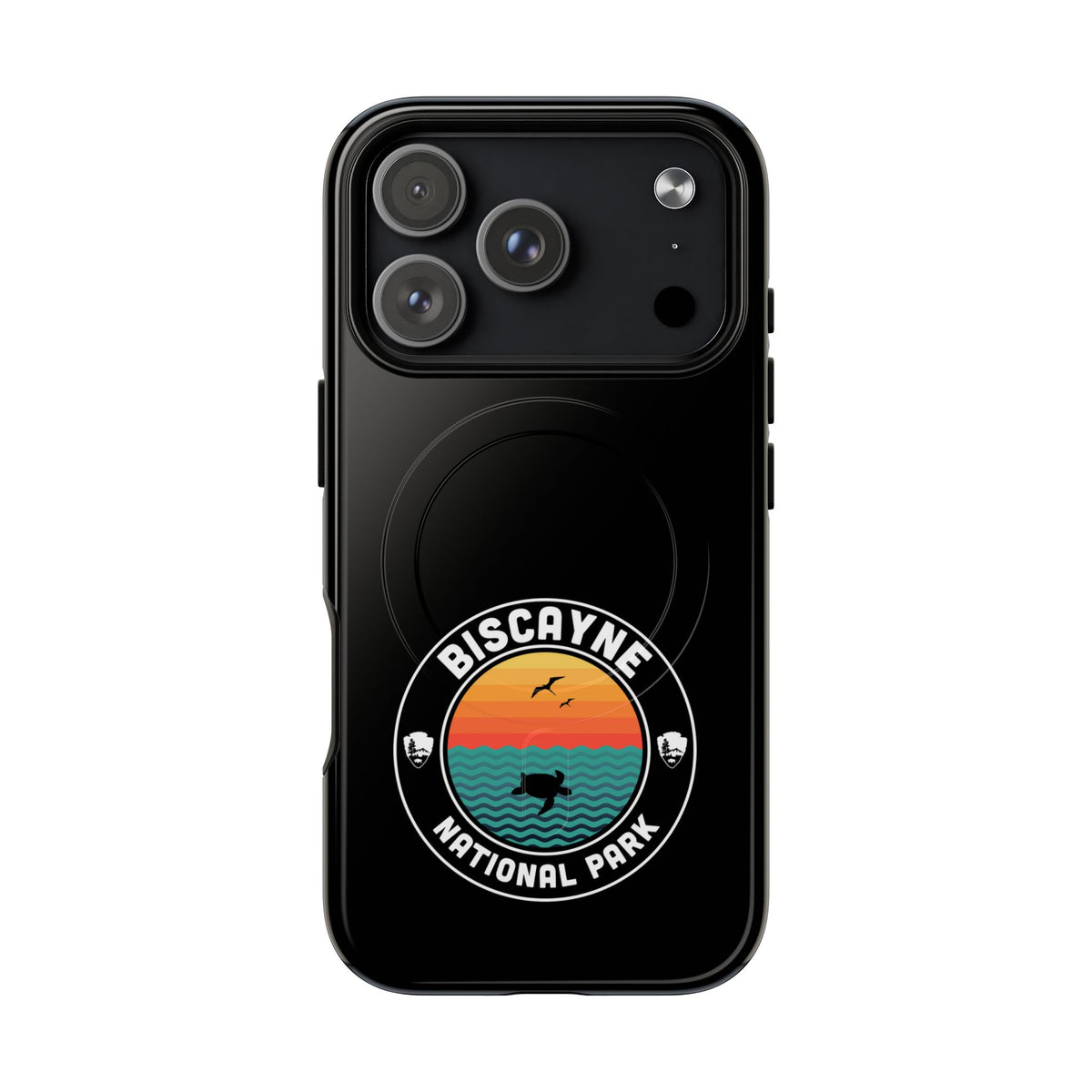 Biscayne National Park iPhone Case with MagSafe - Round Emblem Design