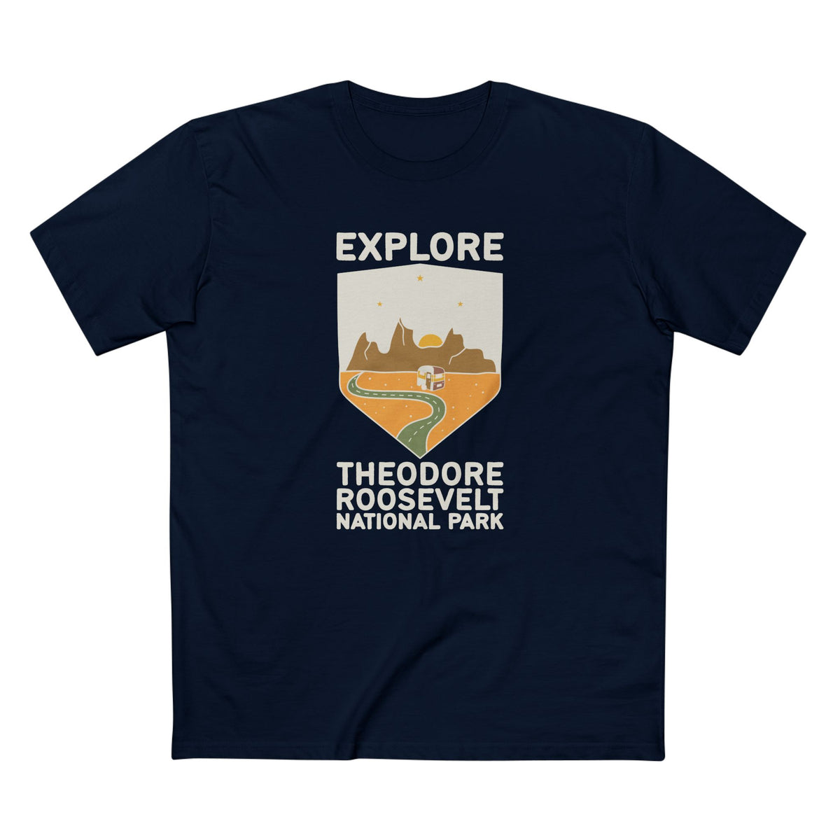 Theodore Roosevelt National Park T-Shirt - Explore Theodore Roosevelt in Navy