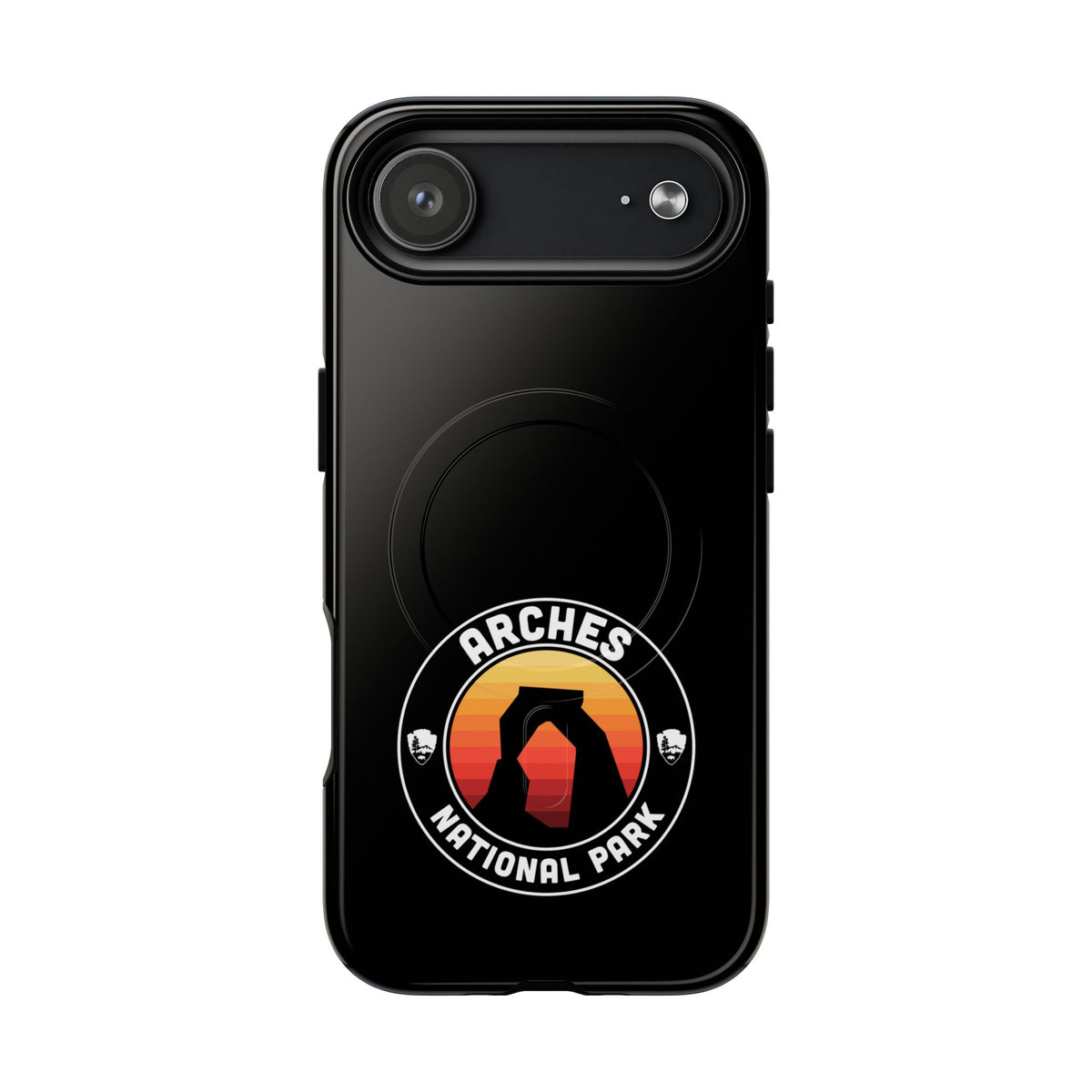 Arches National Park iPhone Case with MagSafe - Round Emblem Design
