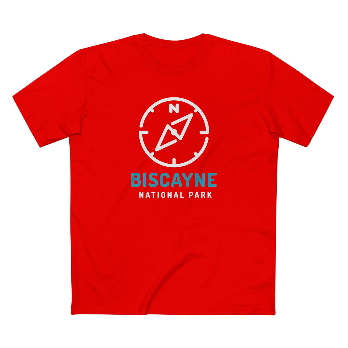 Biscayne National Park T-Shirt Compass Design in Red