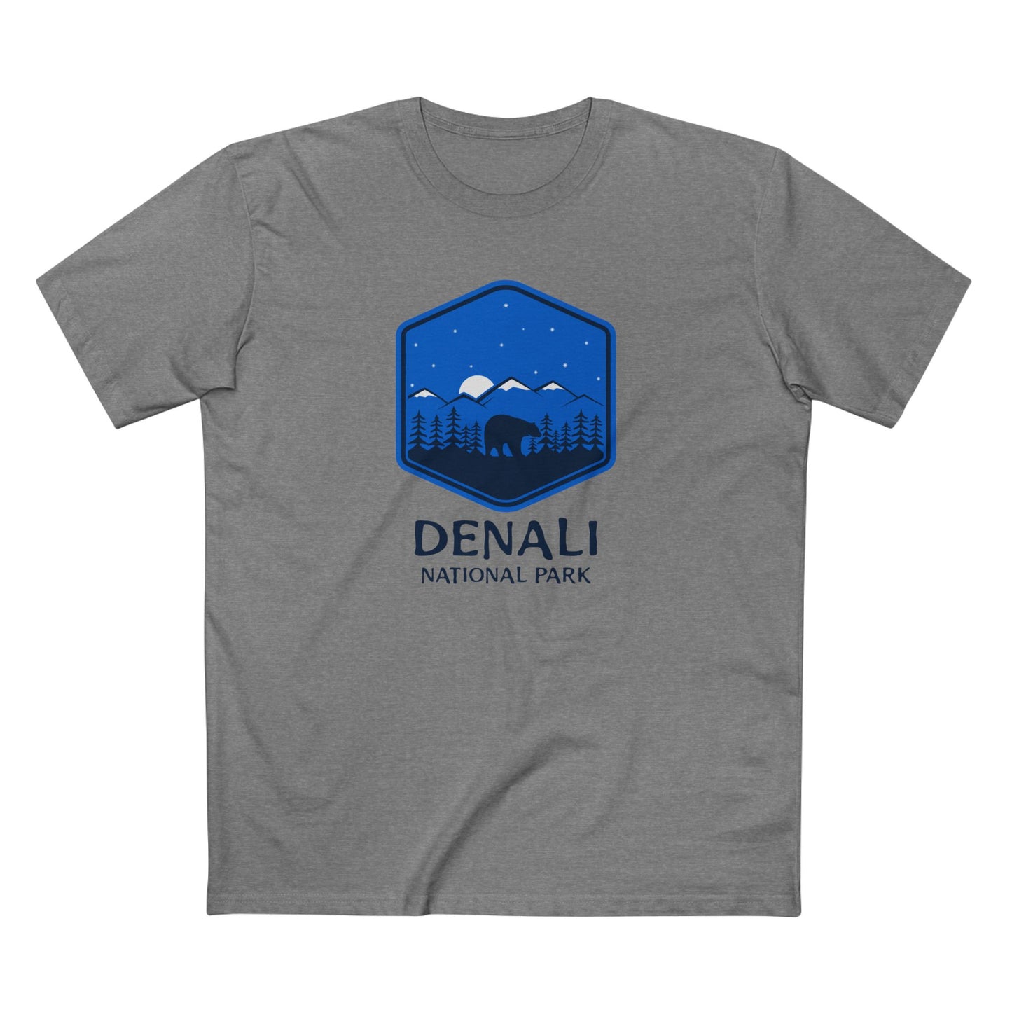 Denali National Park T-Shirt - Bear Graphic in Athletic Heather