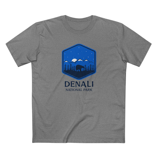 Denali National Park T-Shirt - Bear Graphic in Athletic Heather