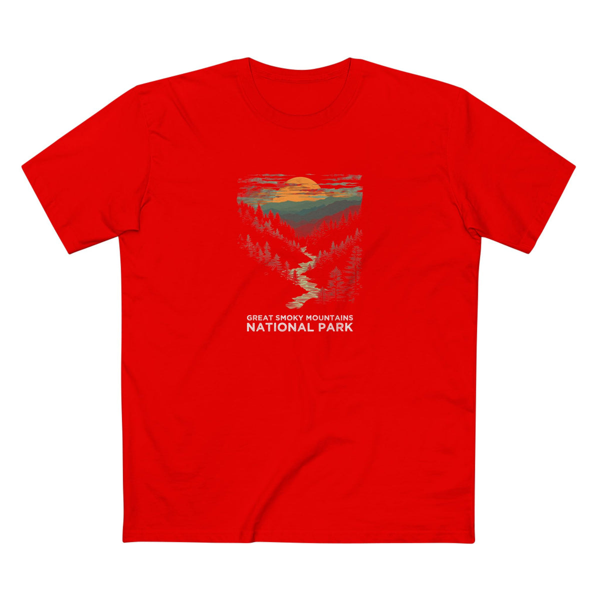 Great Smoky Mountains National Park T-Shirt - in Red