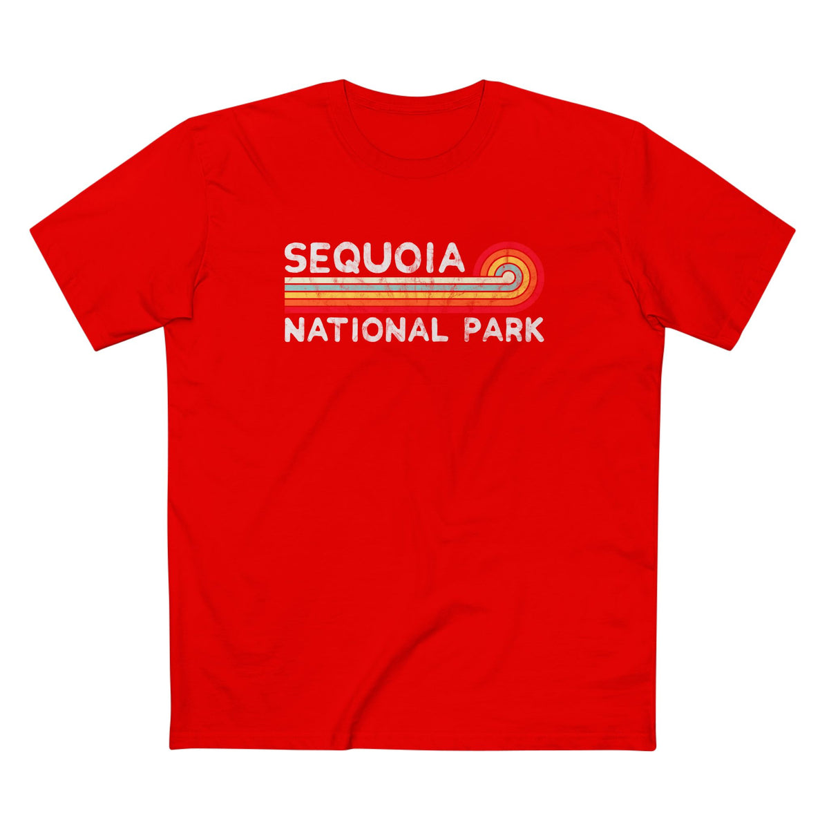 Sequoia National Park T-Shirt - Vintage Stretched Sunrise in Red