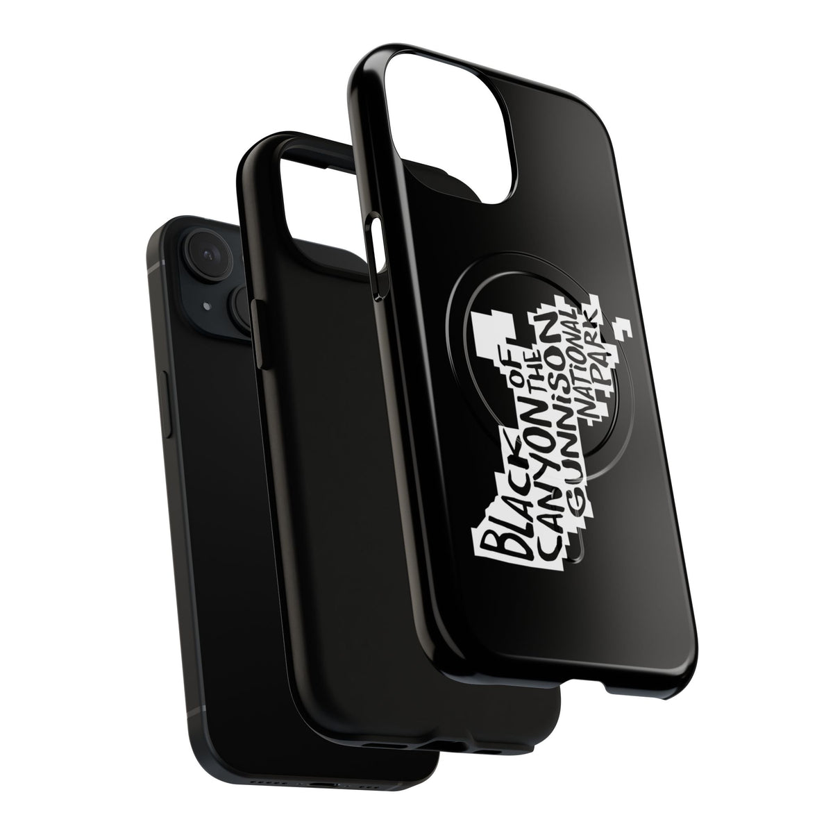 Black Canyon of the Gunnison National Park iPhone Case with MagSafe - Map Design