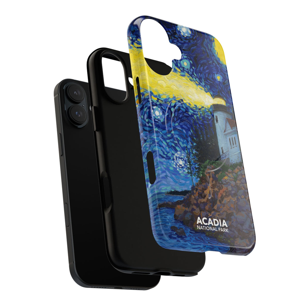 Acadia National Park iPhone Case with MagSafe - Starry Night Lighthouse