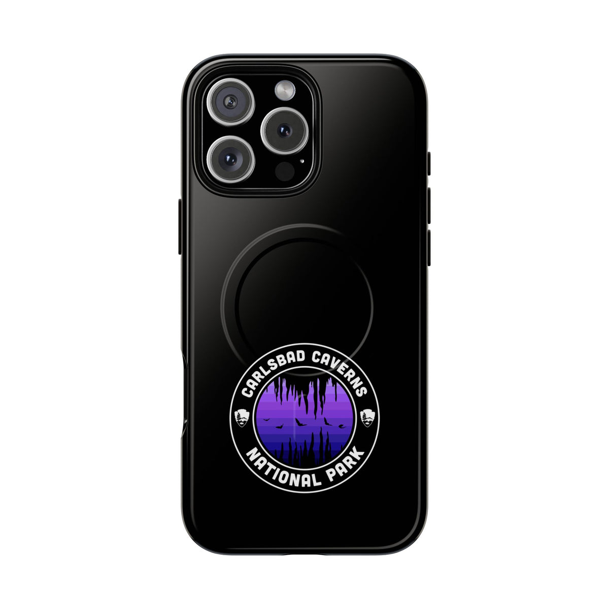 Carlsbad Caverns National Park iPhone Case with MagSafe - Round Emblem Design