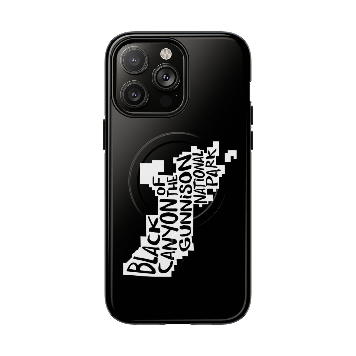 Black Canyon of the Gunnison National Park iPhone Case with MagSafe - Map Design