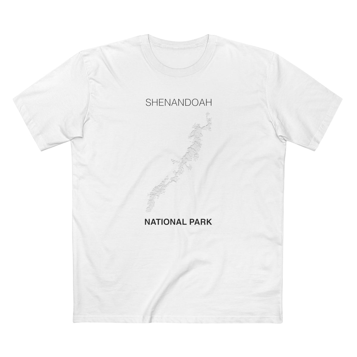 Shenandoah National Park T-Shirt Lines in White