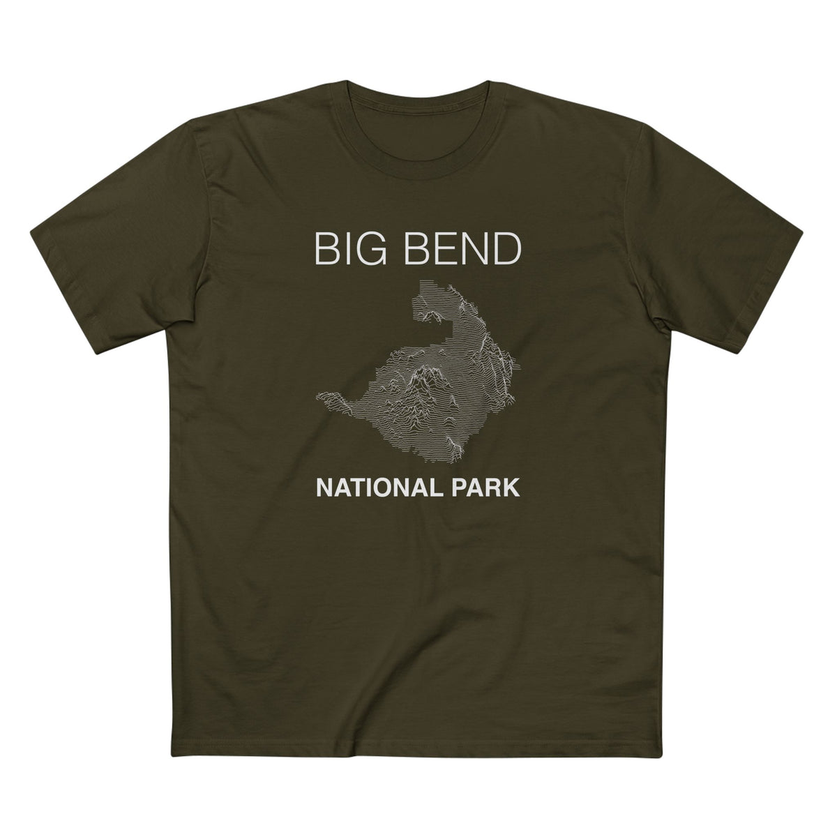 Big Bend National Park T-Shirt Lines in Army