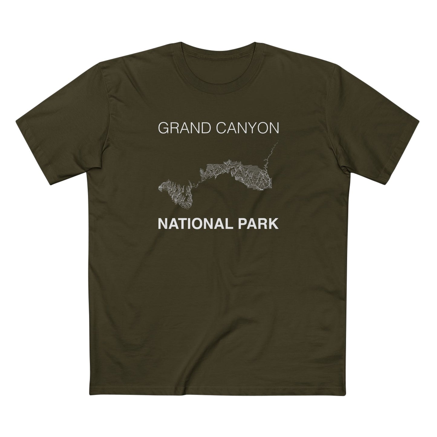 Grand Canyon National Park T-Shirt Lines in Army