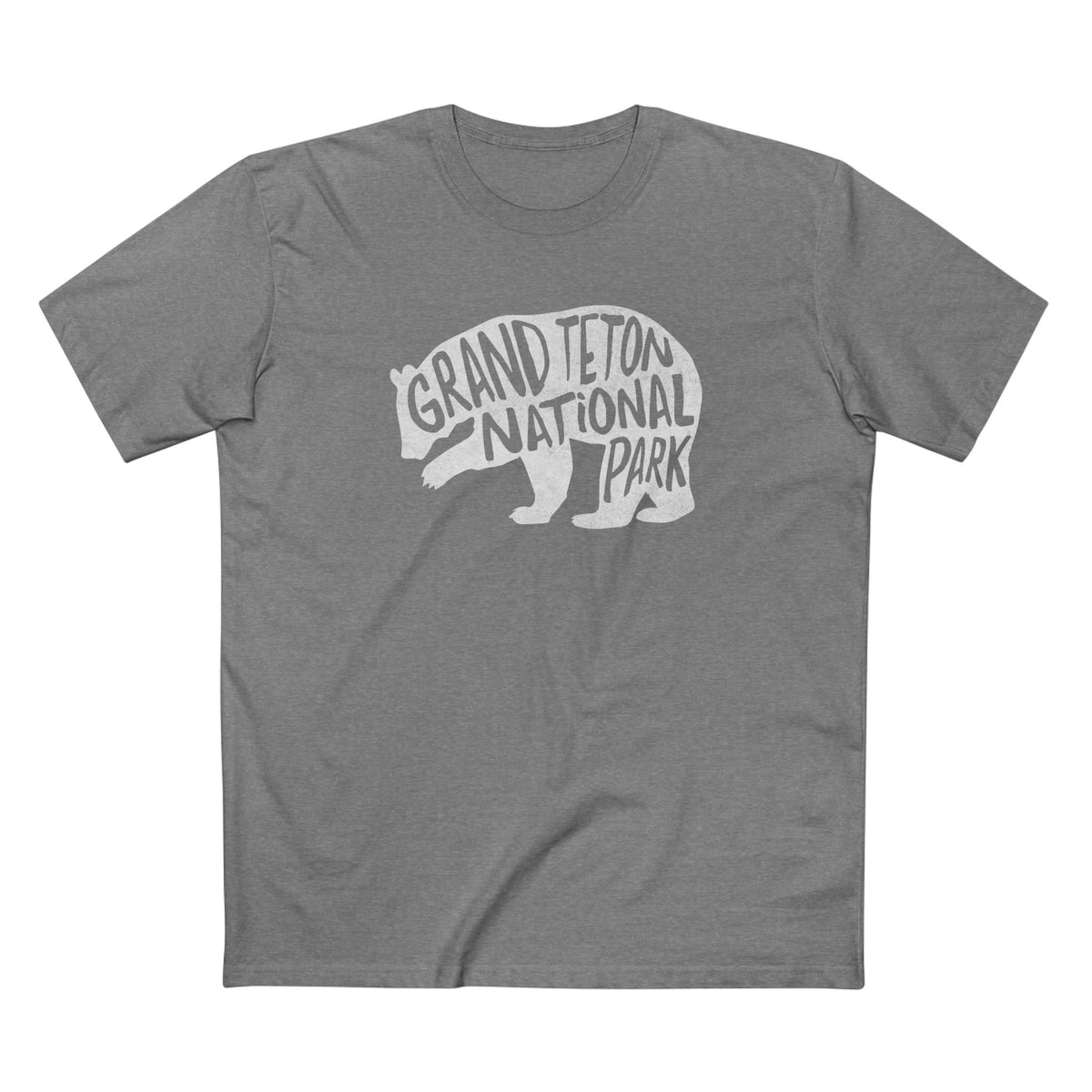 Grand Teton National Park T-Shirt - Grizzly Bear in Athletic Heather