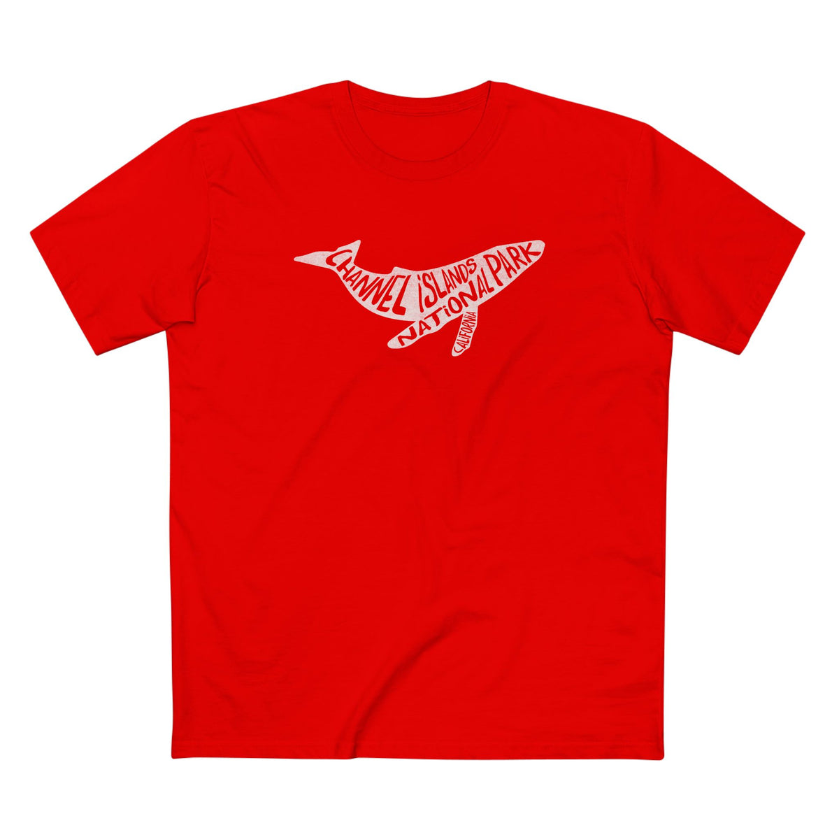 Channel Islands National Park T-Shirt - Humpback Whale in Red