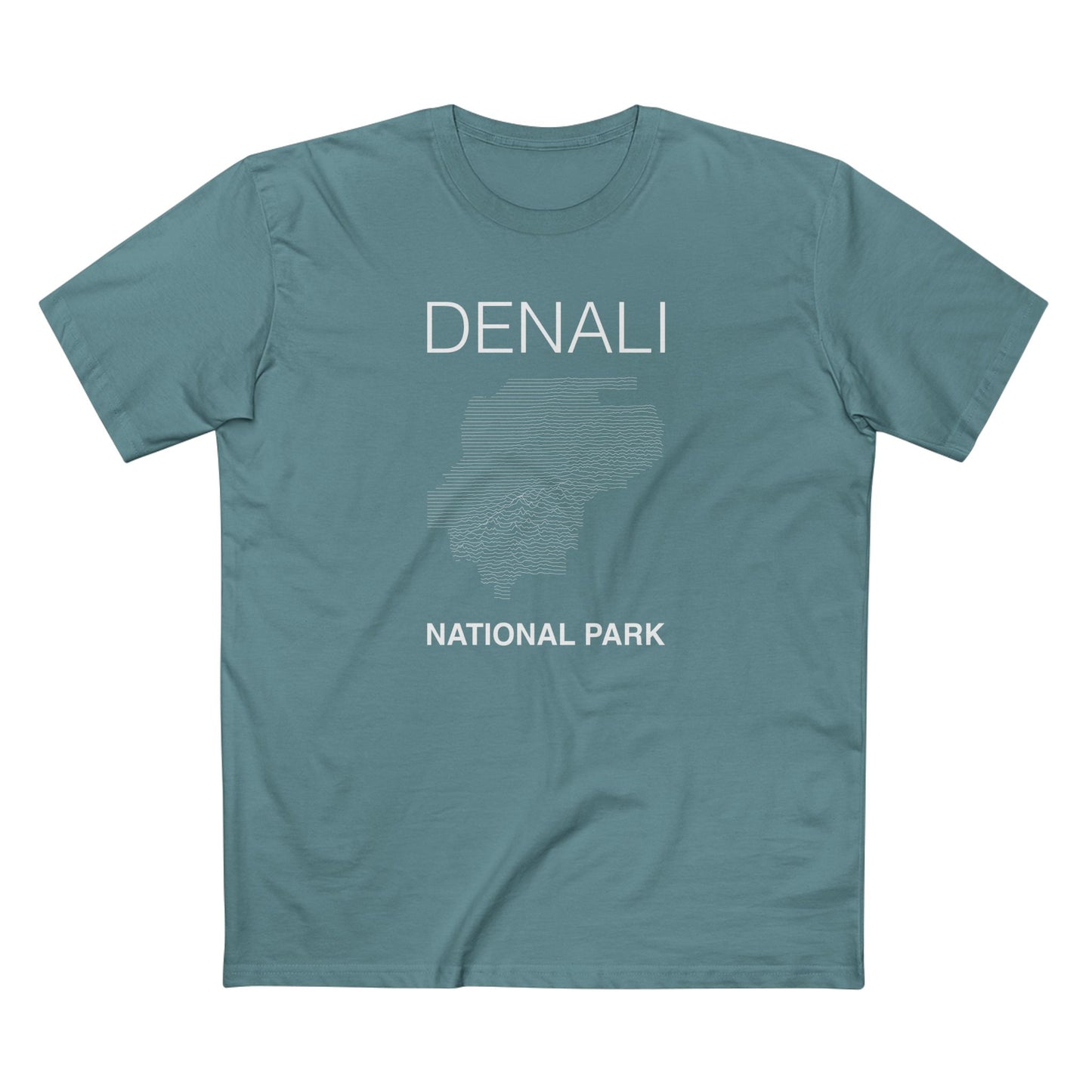 Denali National Park T-Shirt Lines in Slate Blue
