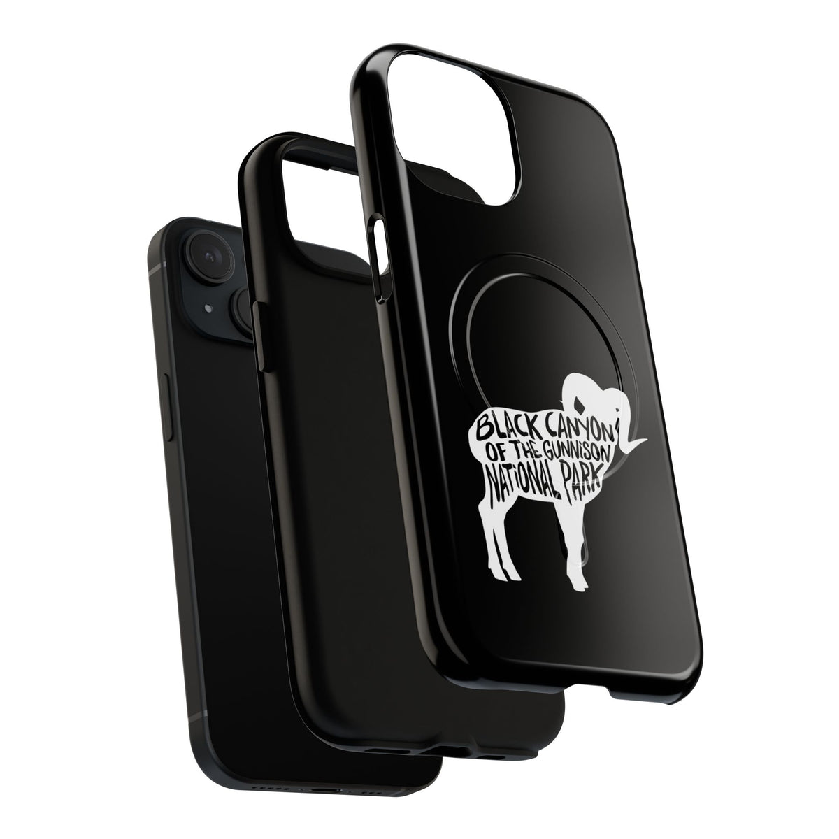 Black Canyon of the Gunnison National Park iPhone Case with MagSafe - Bighorn Sheep Design