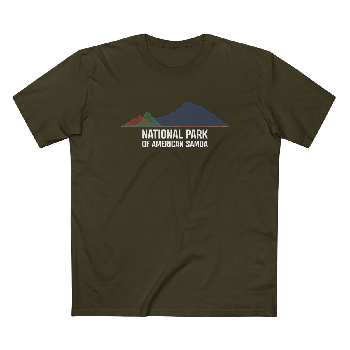 National Park of American Samoa T-Shirt - Histogram Design in Army