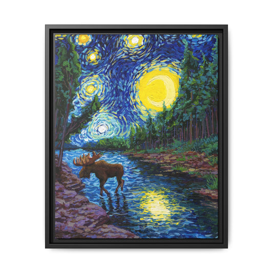 Isle Royale National Park Framed Canvas - The Starry Night