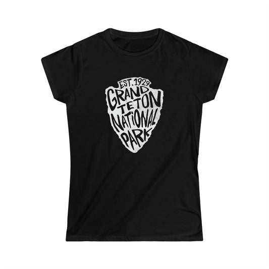 Grand Teton National Park Women's T-Shirt - Arrowhead Design
