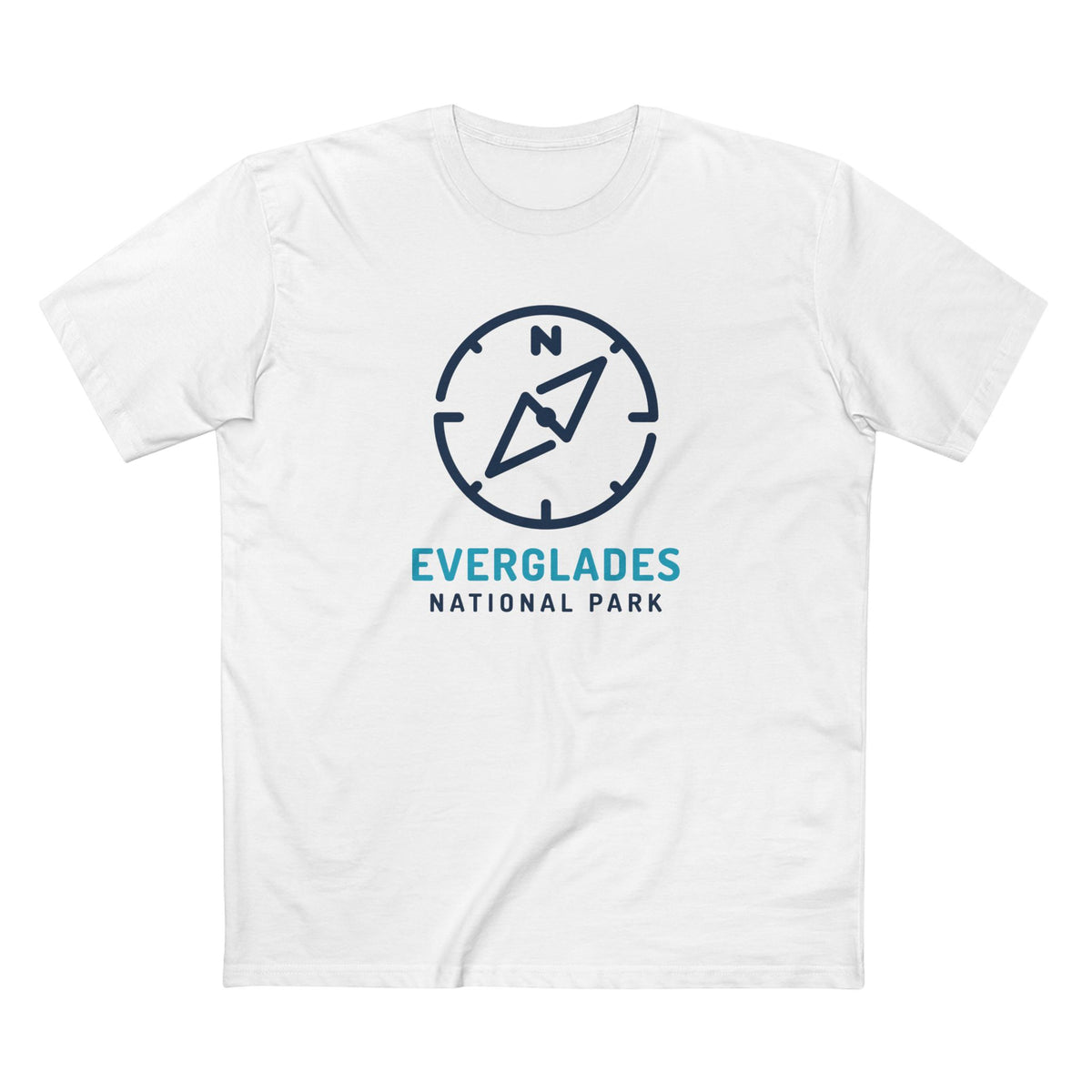 Everglades National Park T-Shirt Compass Design in White